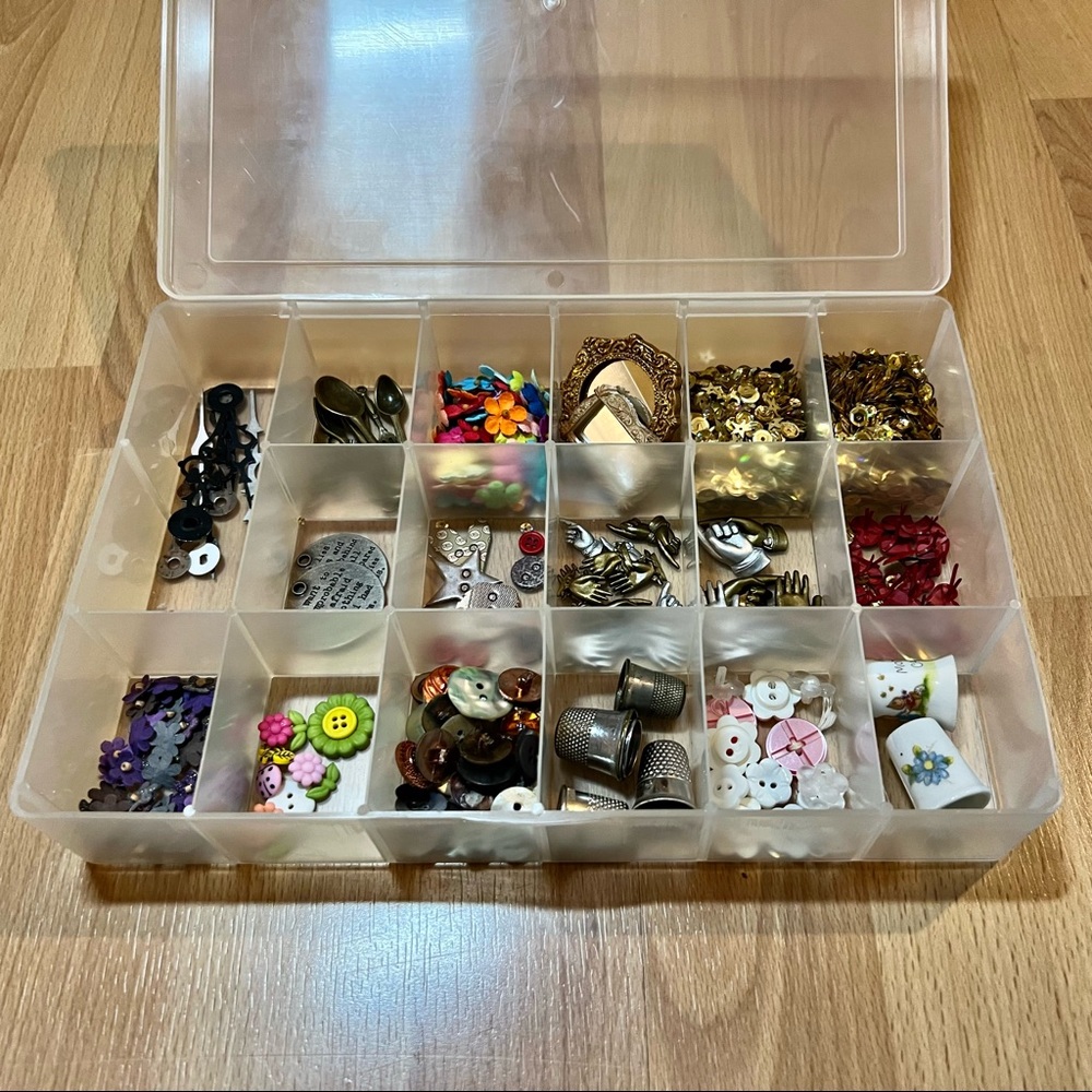 Storage Tray with Craft Embellishments